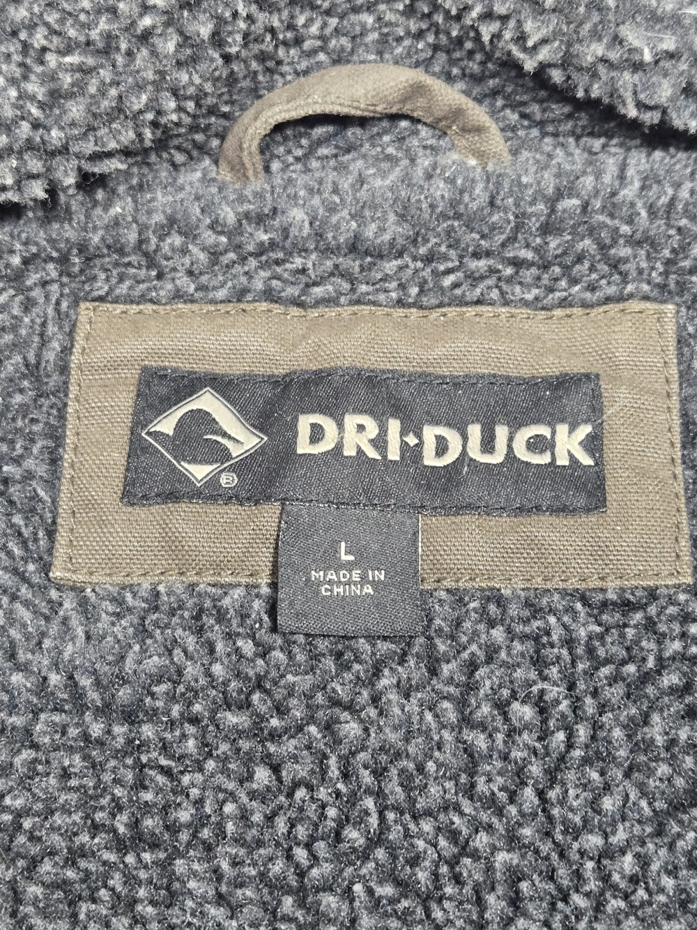 Dri Duck Endeavor Sherpa Lined Canvas Jacket Mens L Brwn Bomber Workwear Outdoor - Picture 5 of 14